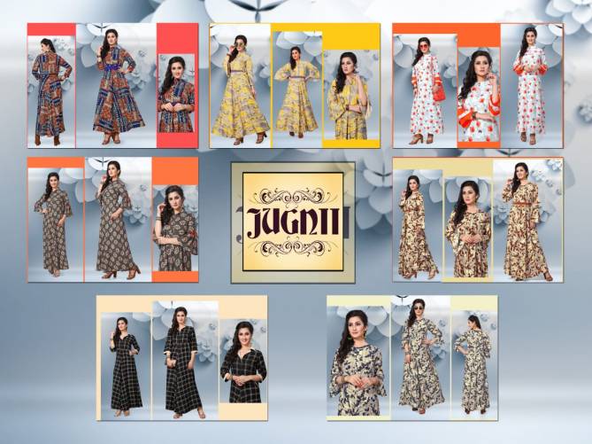 Jugnii Zia Latest Designer Printed Full Long Kurti Collection